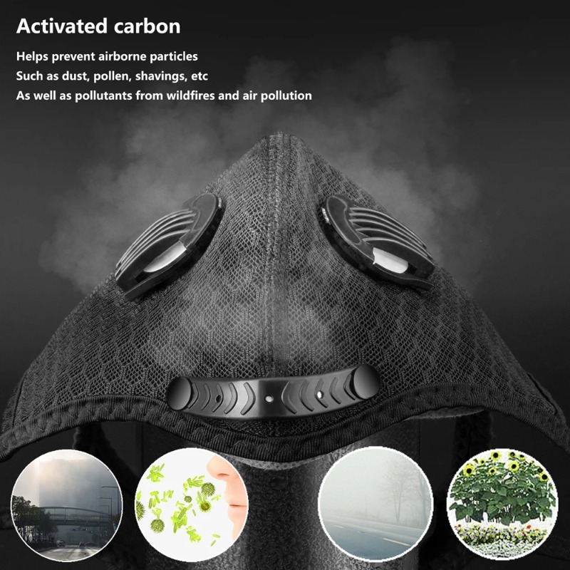 Cycling Face Mask Sport Washab - Anti Pollution Mask ulasan dan harga