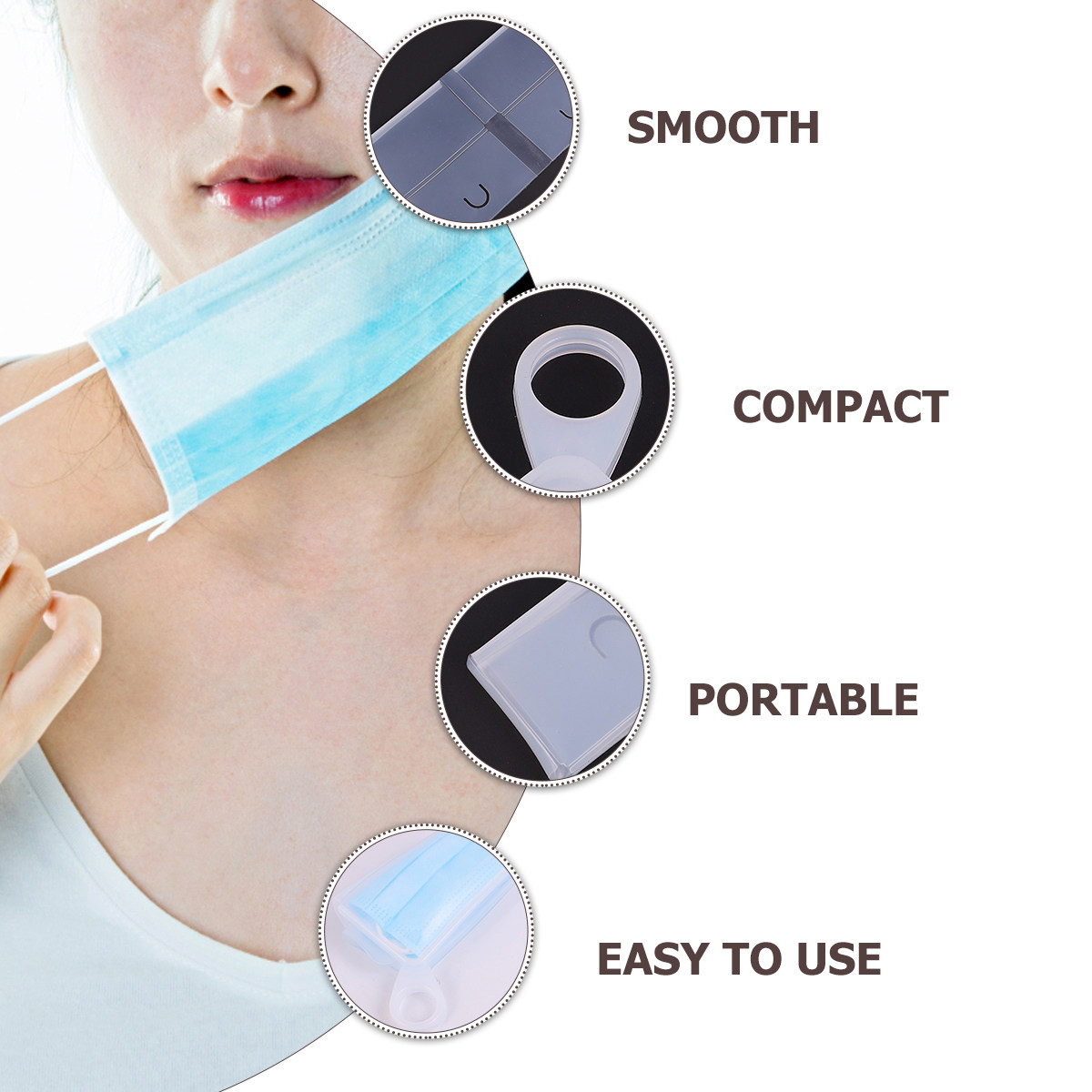 2Pcs Flat Silicone Mask Storag - Face Mask Storage Box ulasan dan harga
