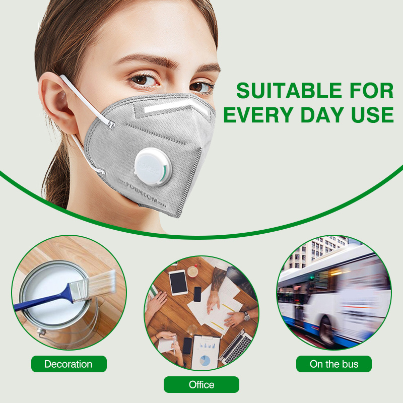 POWECOM KN95 Masks Activated C - Kn95 Respirator Mask ulasan dan harga